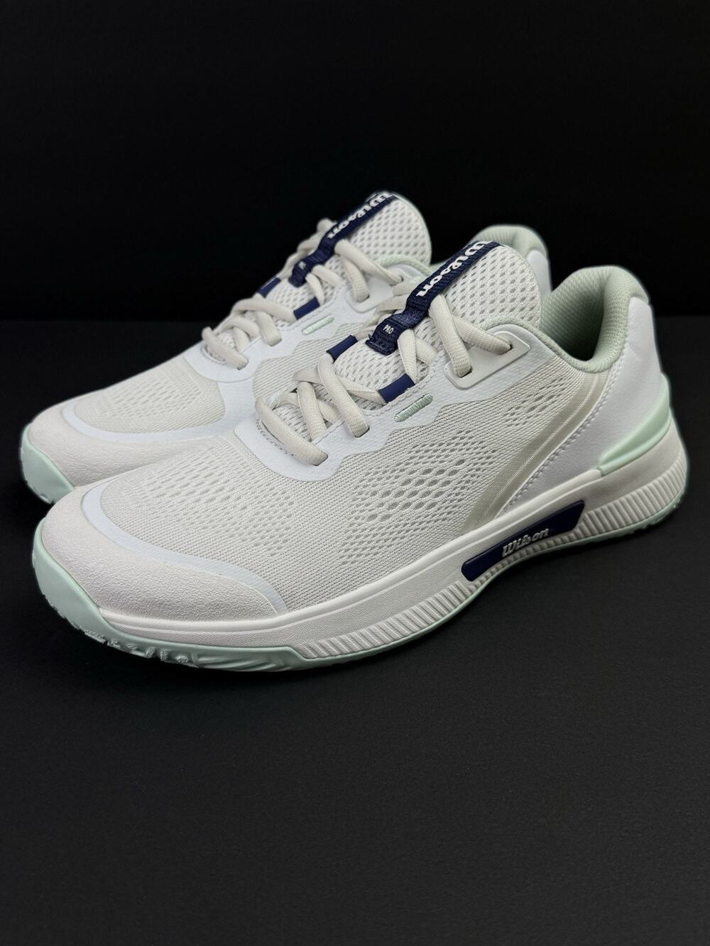 Wilson Intrigue Pro Clay SAMPLE Women’s 7.5 White Mint Tennis Shoes New No Box